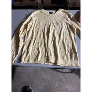 Banana Republic Men's V-neck L Yellow Cotton  Sweater‎